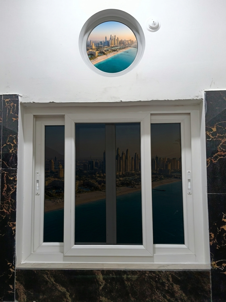 Premium Aluminium Window displayed in the NICWIN Experience Center.