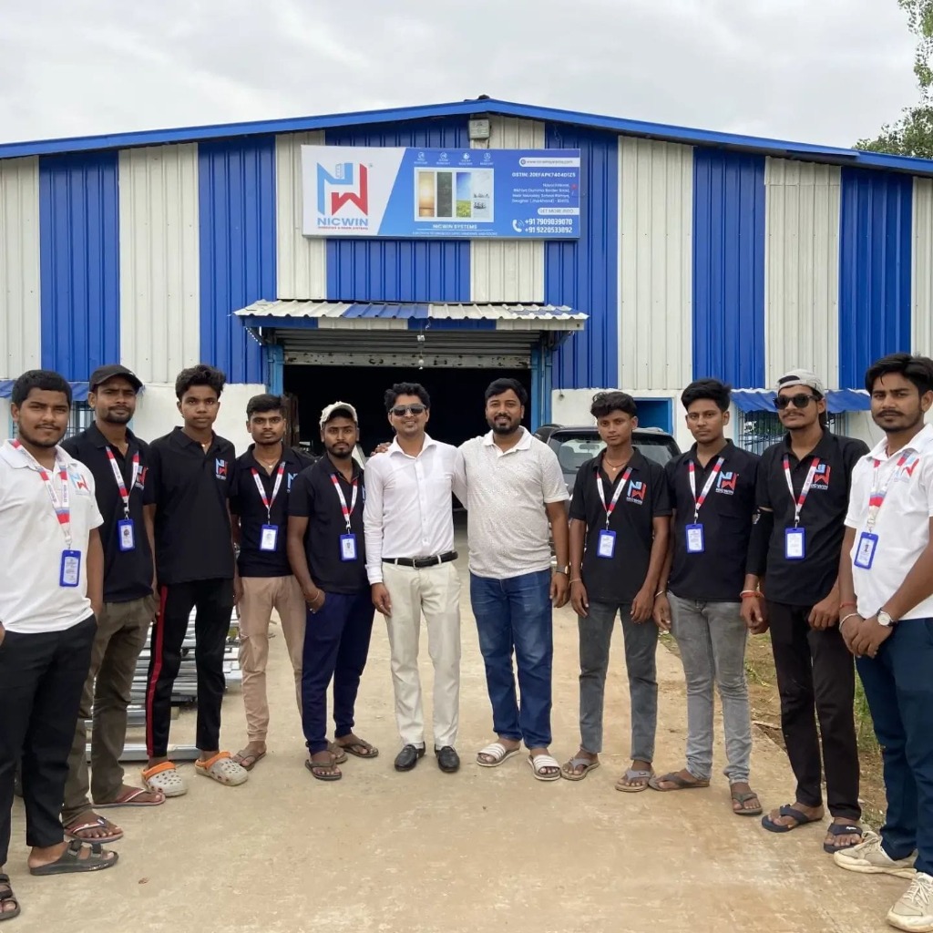 Nicwin factory team outside the manufacturing unit in Rikhiya, Deoghar